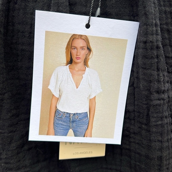 New! Nation Ltd black XS gauzy short sleeve top. - Picture 4 of 9